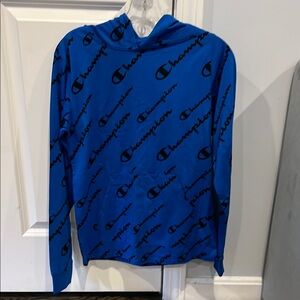 Champion Blue Logo Hoodie